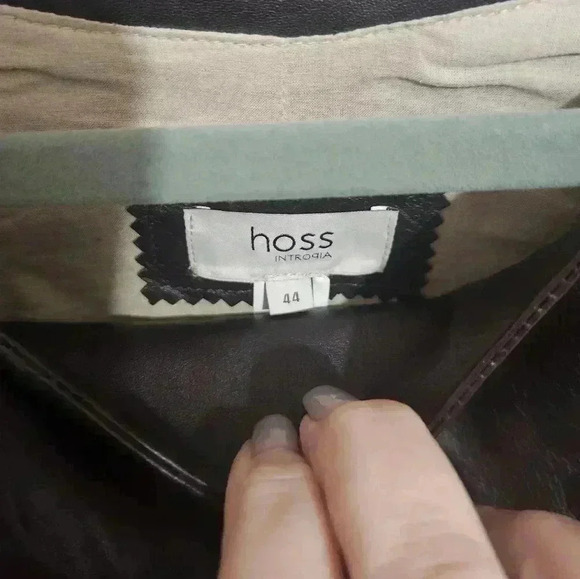 WOMENS HOSS INTROPIA BROWN LEATHER JACKET, SIZE 10 - Picture 2 of 10